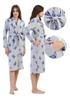 Women's Fleece Robe Tied L Vienetta Warm Comfortable With Butterflies