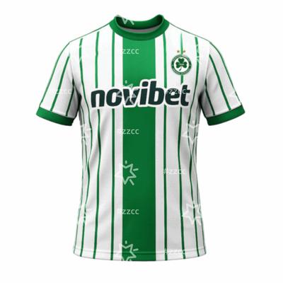 25-26 Omonia Nicosia FC Home Football Jersey Football Fan Gift Training Set Summer Sports Men's T-Shirt Kid's Tee Beach T-shirt