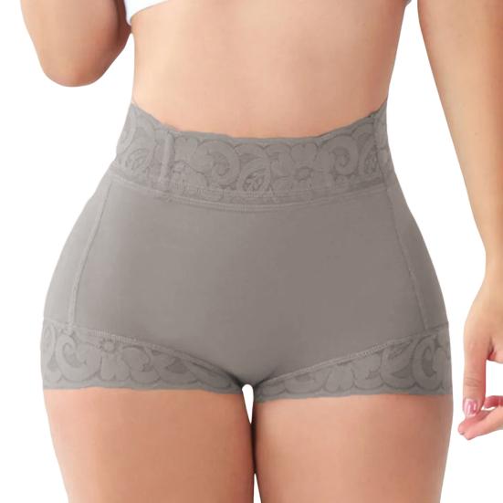 Women Underpants Seamless Lace High Waist Tummy Control Slim Fit High Elasticity Safety Pants Floral Embroidery Panties Daily Wear Underwear