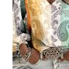 Lady Bohemian Retro Western Style V-Neck Shirt - Lantern Sleeve Top, suitable for casual outfits and vacation wear. Regular fit without stretch.