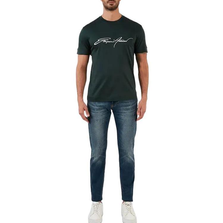 Emporio Armani Jeans Men's Blue Moderate Straight Fit Pants 6L1J06-1DI4Z-0942