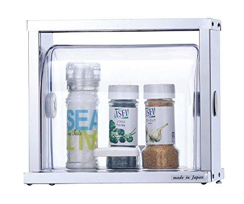 Pearl Metal Seasoning Case with Hood, Stainless Steel, Made in Japan, HB-1780