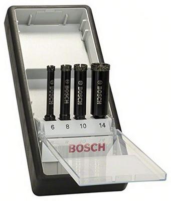Diamond Drill Bit Set of 4 for Porcelain Tiles (6, 8, 10, 14mm)