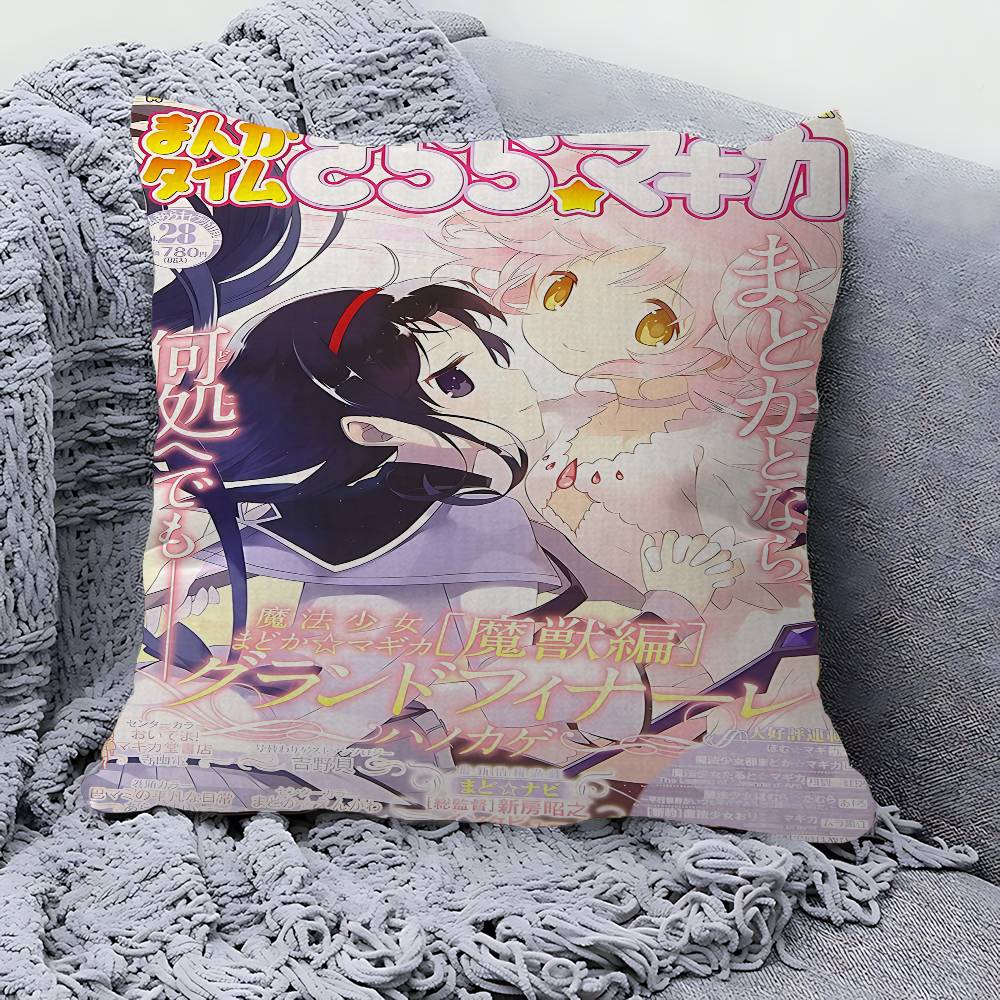 Puella Magi Madoka Magica Animes Cushion Cover Pillow Cover Decor Pillowcase Printed Cushion Case For Couch