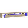 Vidaxl Szafka Pod Tv Z Oświetleniem Led, Dąb Sonoma, 260X36,5X40 Cm