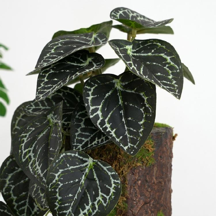 Artificial Amphibian Plants Terrarium Leaves Habitat Decor for Iguana for Turtle