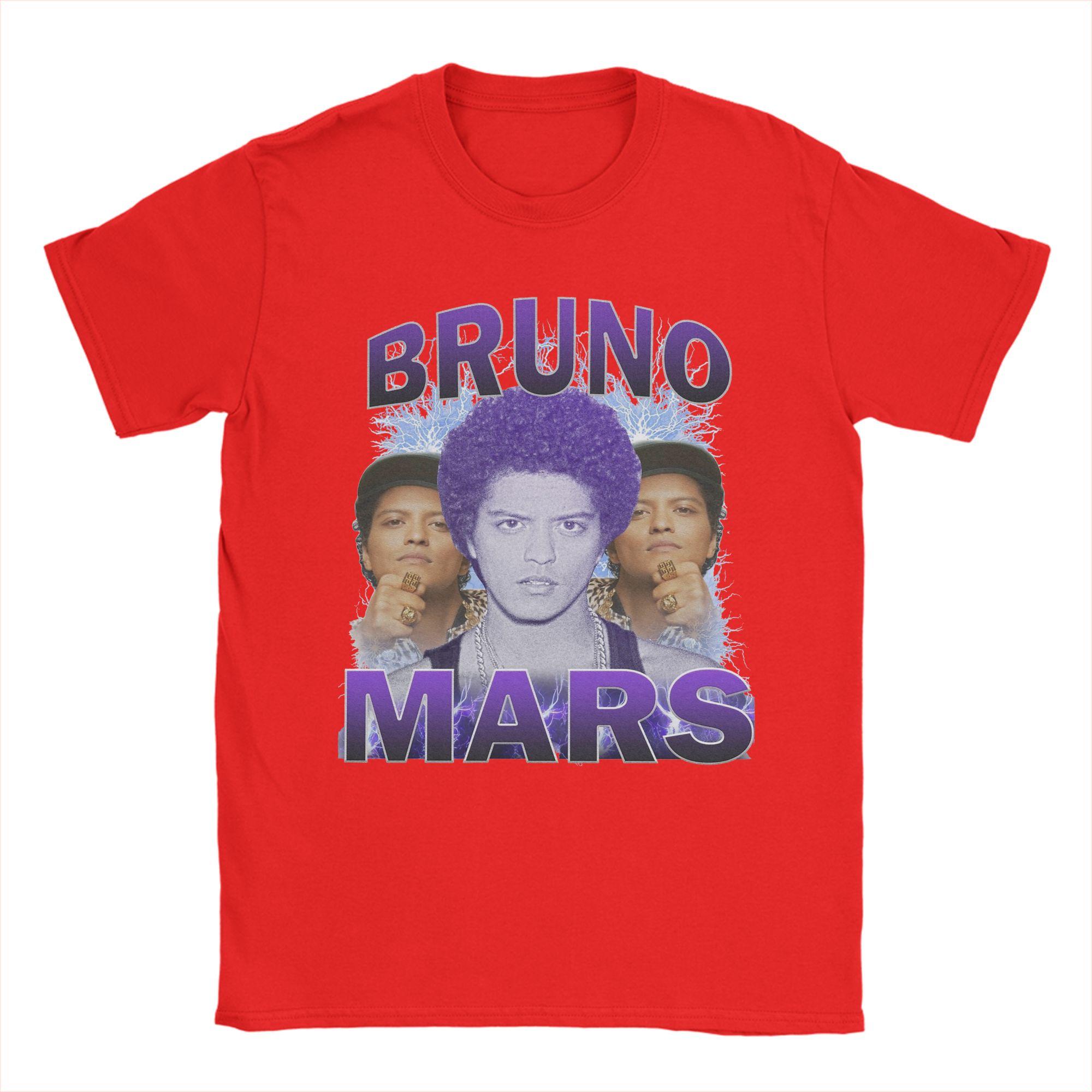 

Leisure Bruno Mars Singer TShirt Unisex Crew Neck Cotton T Shirts Short Sleeve Tee Shirt Printing Tops S