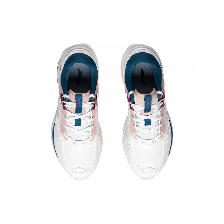 New LiNing Low-Top Sports Casual Shoes Women's White Pink AGCS436-1