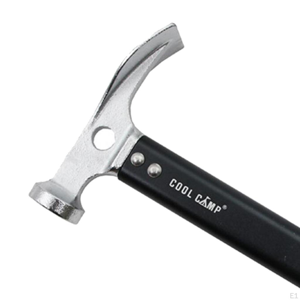 Tent Mallet Nails Puller Driver Hammer Lightweight Aluminum Alloy for Outdoor Camping Hiking