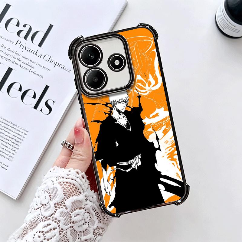 Bleach Kurosaki Ichigo Plating Phone Case For Xiaomi Redmi Note 14 15 Pro Plus 13 12 11 11S 11T 10 9S 9 5G Anti-Fall Airabag Cov