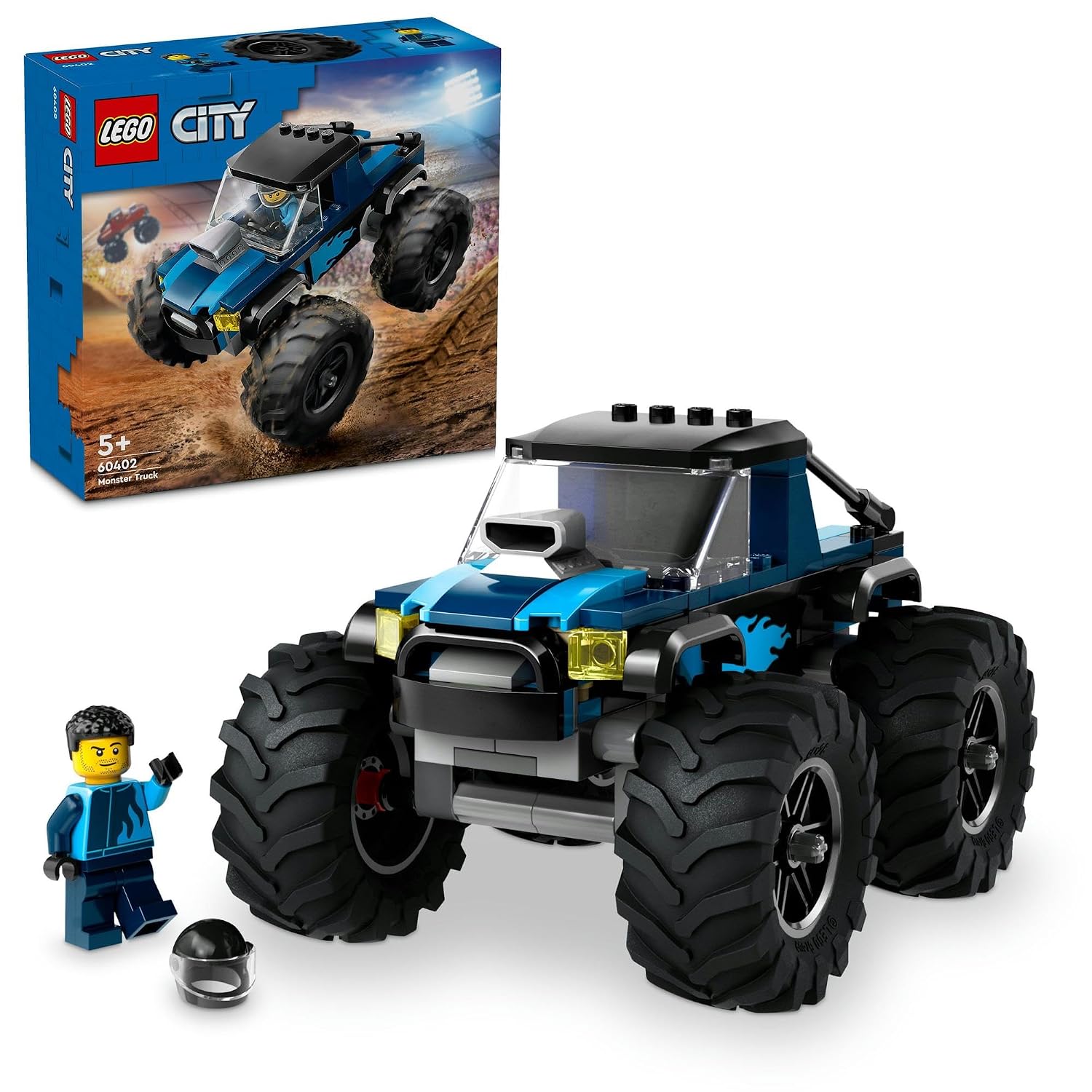 LEGO City Синий Монстр-трак Игрушечный Конструктор Образовательный Подарок Мальчики Девочки Дети 5 лет 6 7 8 Машина Автомобиль Миниатюрный 60402