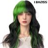 MISS WIG Soft Natural Short Wavy Wig Synthetic With Bangs Wigs Extension Shoulder Length Curly Hair For Women Daily Use