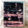 Stylish Waterproof Shower Curtain with Vibrant Abstract Design for Bathroom Decorations Pink Blue Black Color Splash Pattern Hom