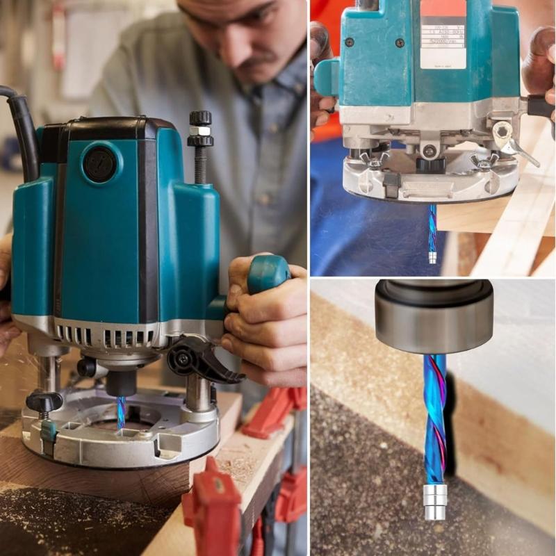 Flush Trim Router Bit Woodworking Trimmer Bit Achieve Clean Smooth Cut Spirals Design Largely Reduces Chippings