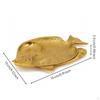 aquaticShaped Tray Brass Fish Trinket Dish Textured for Entryway, Nightstand