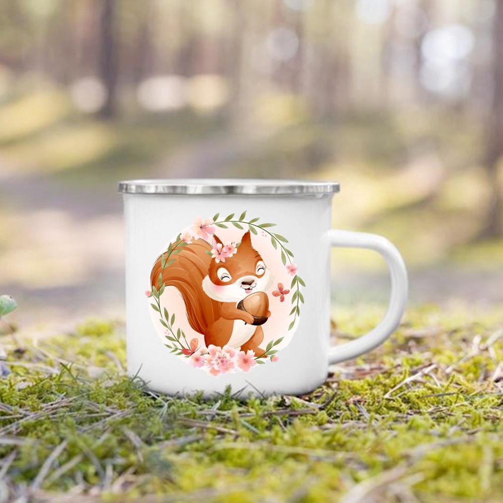 Coffee Mug Cute Cute Forest Animal Tiger Lion Deer Print Mug Stainless Cup of Coffee Mugs Personalized Gift Unusual Tea Cup Cups