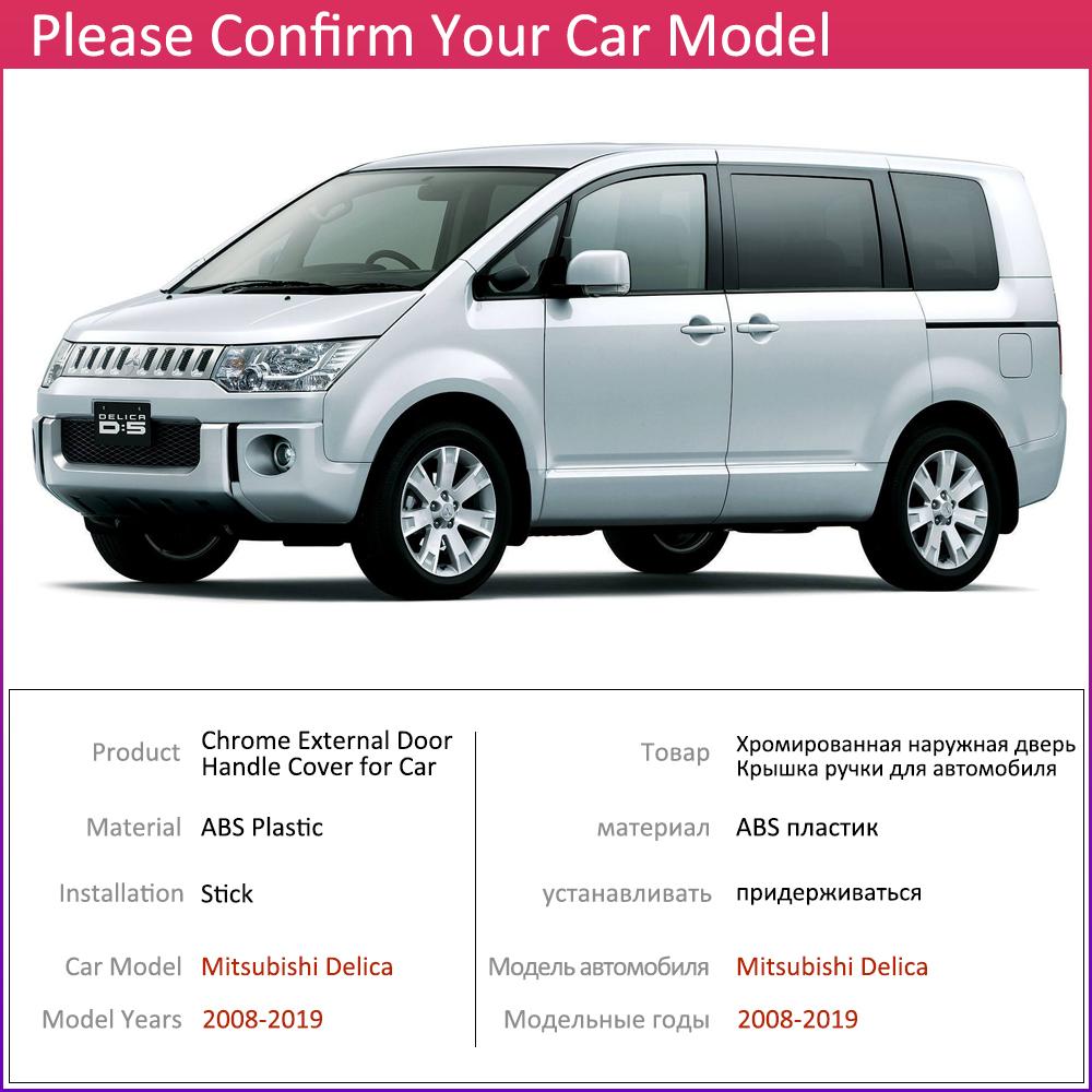 Für Mitsubishi Delica 2008 ~ Chrom Türgriff Abdeckung Auto Zubehör Aufkleber Trim Set 2009 2010 2011 2013 2015 2017
