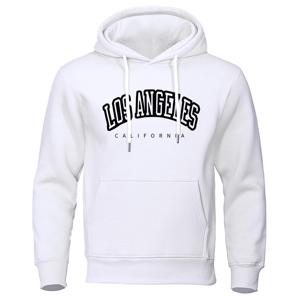 

Мужская толстовка с принтом Лос-Анджелеса, Калифорнии, США, уличная одежда с принтом Харадзюку, простая свободная спортивная одежда, осенняя флисовая толстовка 3XL