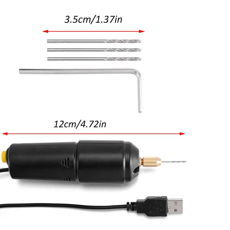 Small Drill For Crafts Electric Drill Bit Rechargeable Portable Drill USB Handheld Drill Electric Handheld Drill For Crafts