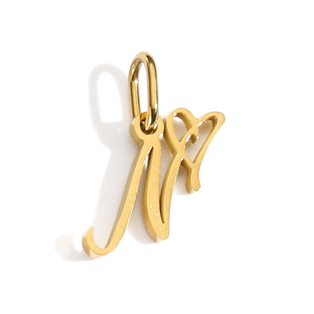 Gold-Plated Stainless Steel Alphabet Pendants for DIY Necklaces – Colorfast Jewelry Charms