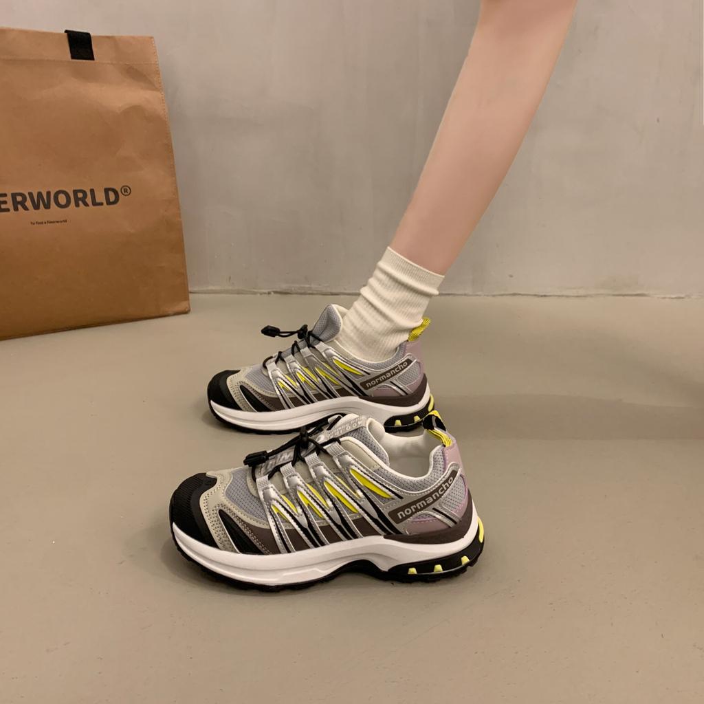 Platform dad shoes women's spring 2025 new mesh hiking shoes outdoor casual retro running shoes sneakers