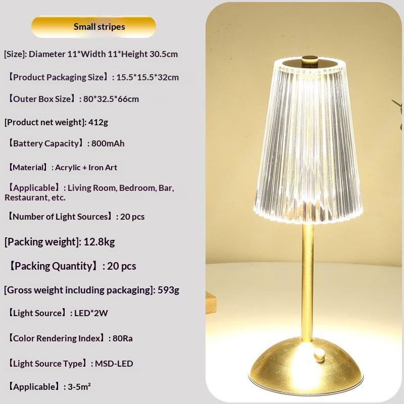 Rechargeable Desk Lamp With LED Aesthetic Design And 3 Color Light Modes For Bedrooms