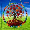 2D Flat Bohemian Rose Tree Acrylic Decoration Sign, Rose Theme Design, Suitable for Wall Decoration, Porch, Room, Villa, Accents Home, Hallway, or Wor