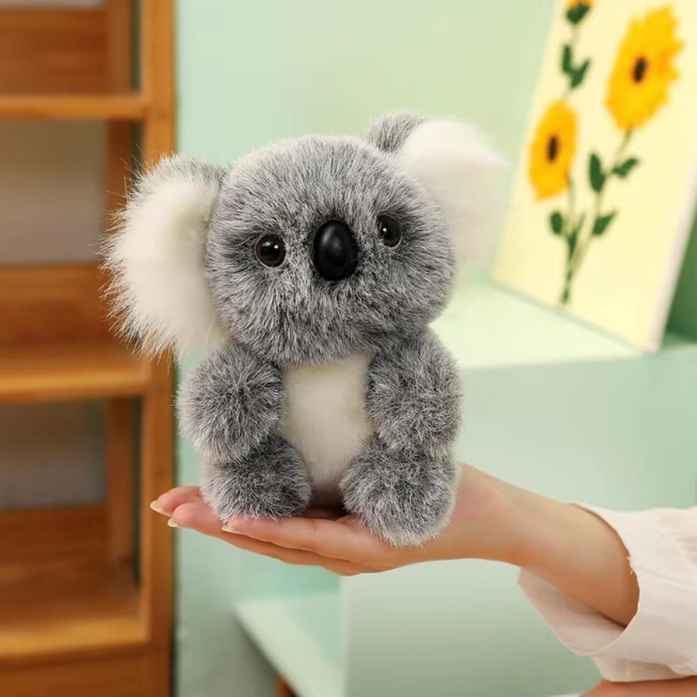 Lovely Australia Koala Furry Koala Bear Fluffty Animal Pillow Dolls Soft Simulation Pendant Keychain For Friend Birthday Gift