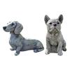 Garden Dog Statue Ornament Realistic Resin Animal Sculpture for Outdoor Decoration Dog Lover Gift