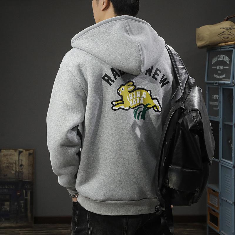 Зимний флисовый утолщенный тяжелый кардиган с капюшоном — фото 2