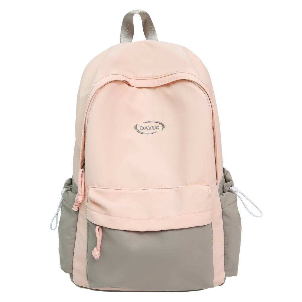 Schoolbag Korean version of dopamine contrasting backpack junior high school girls college wind lightweight student schoolbag versatile commuter