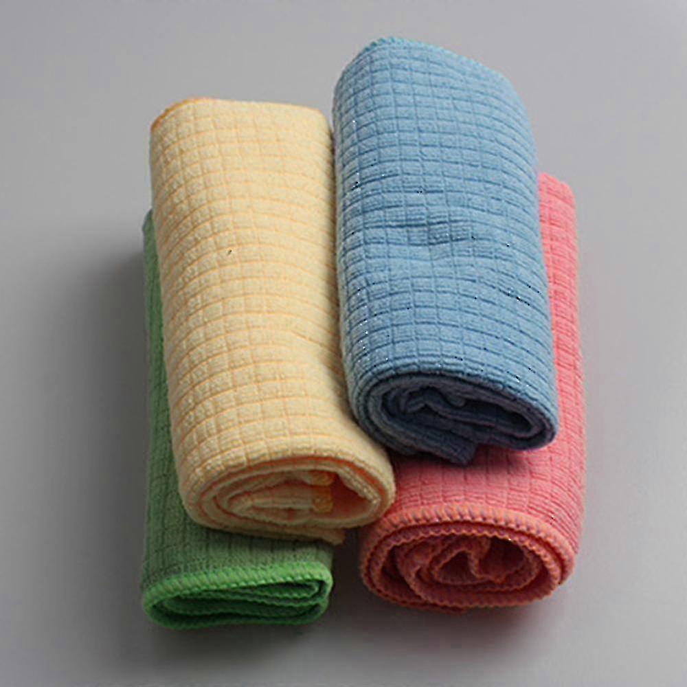 4pcs Microfibre Tea Towels, Incredible Absorption Capacity, Lint-free Microfibre Cloths In Catering Quality, Cleaning Cloth/waffle Cloth
