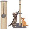 Arbre à chat - Springos® - 75 cm - Gris - Poteau à griffer en sisal - Balle suspendue