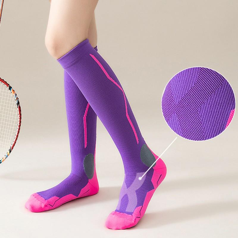 Dětské kompresní ponožky ke kolenům Elastické fitness tlakové ponožky pro dospívající