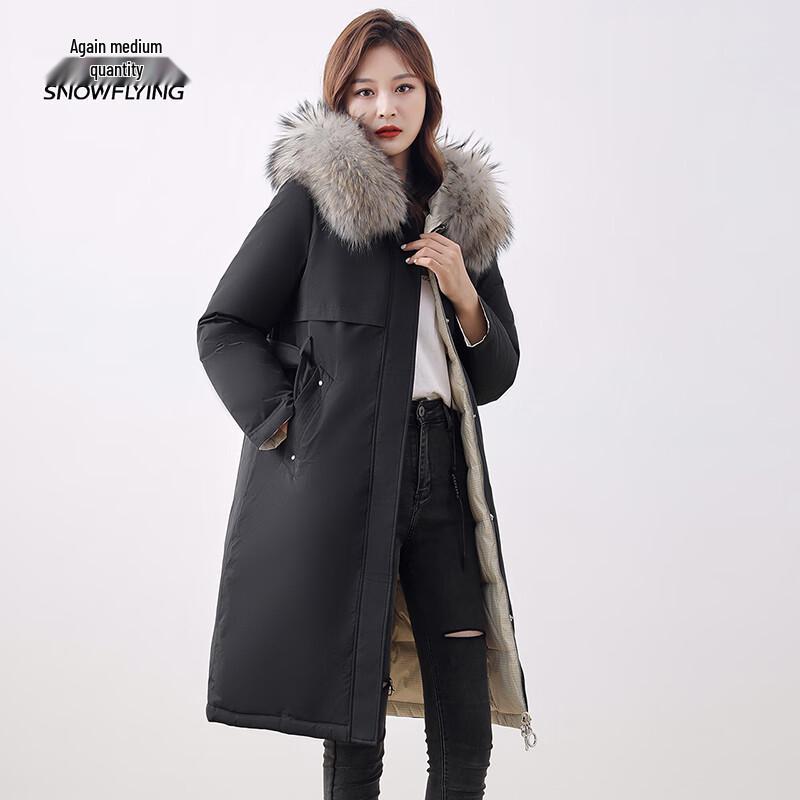 Piumino Lungo con Cappuccio Reversibile da Donna XueZhongFei