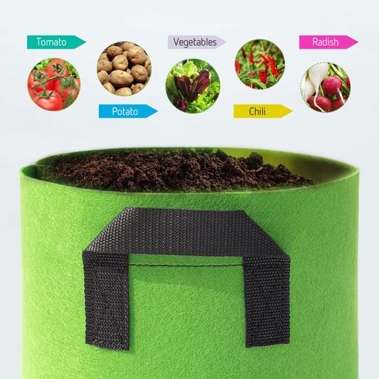 Gallon Plant Grow Bag with Handles Non-woven Fabric Farm Home Vegetable Planting Grow Bag Garden Supplies