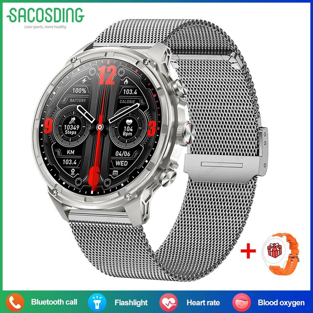 SACOSDING 1.85 Inch Smart Watch Men 710mAh Battery Sports Fitness Man Watch Bluetooth Call Health Monitoring Men Smartwatch For HUAWEI