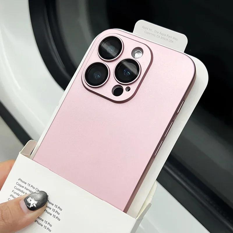 Luxury Color Ultra Thin Matte TPU Case for iPhone 17 Pro Max 16 15 14 Plus   11 Glass Camera Protection Shockproof Slim Case