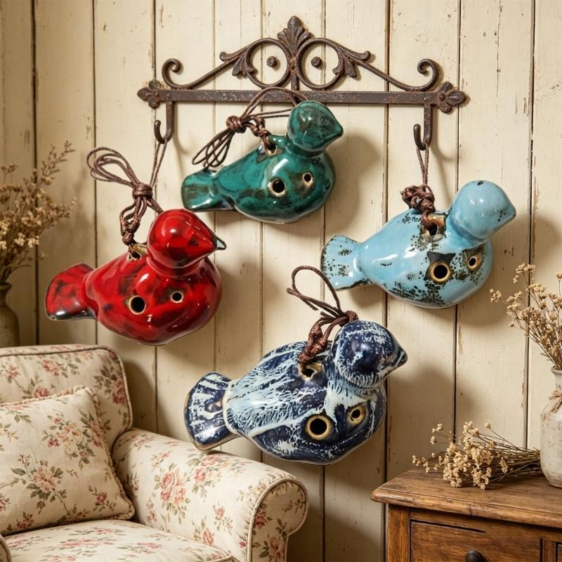 Elegant 6 Hole Musical Instrument Elegant Multitone Ceramic Ocarina For Beginner Professional Performers With Clear Tone