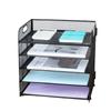 Metal Mesh Desk Organiser Tray 5 Tray Document Letter Storage Organizer  Office Supplies