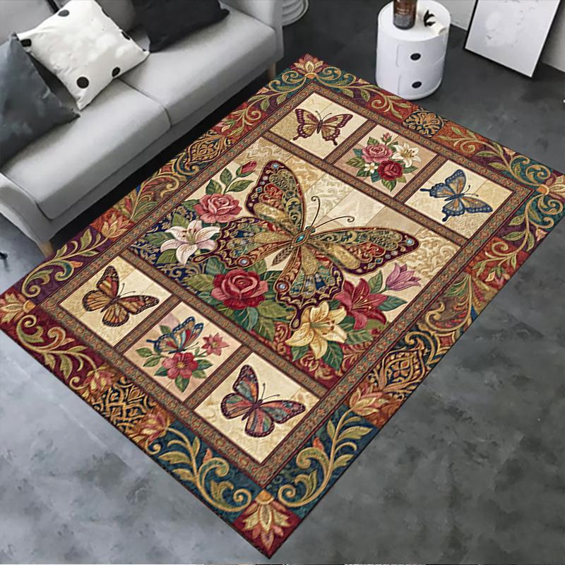 2025 New Butterfly Decoration Carpet Rug for Living Room Bedroom Home Sofa Decoration,Kids play Non-slip Floor Mat26
