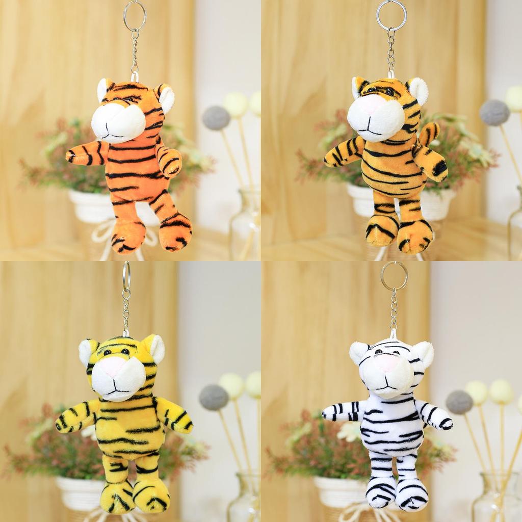 Tiger Year Plush Keychain With Soft Cotton Filling For Lucky Charm And Bag Decor