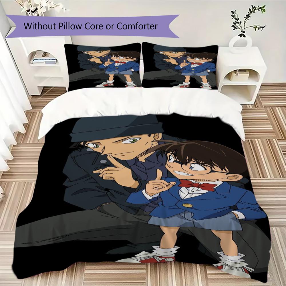 Detective Conan Glass Dual Identity Threepiece Set Without Core 1 Duvet Cover 2 Pillowcase Without Core Christmas Birthday Gift Bedding Set
