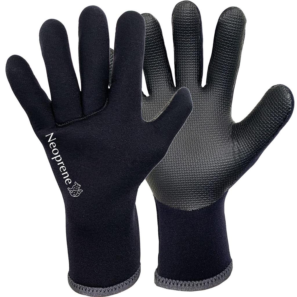 0403 Waterproof Neoprene Gloves (LL, Black)