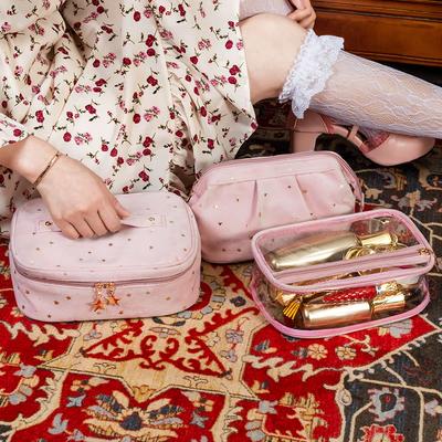 Hot Golden Velvet Cosmetic Bag, Toilet Bag, New Ins Women's Portable Large-capacity Storage Bag