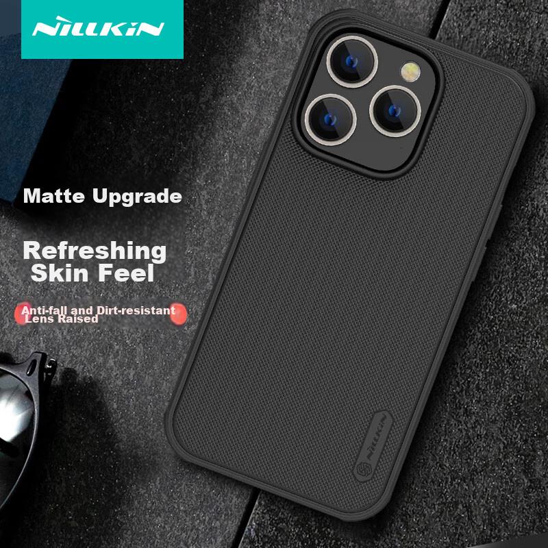 IPhone 14 Pro Max Case, Full Protection, Matte Anti-Slip Airbag Shockproof Dirt-Resistant Phone Cover, Hard with Soft Edges, Thin Black