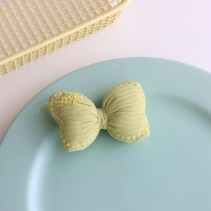 Colorful Bowknot Embroidery Fabric for Girls' DIY Clothing