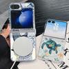 Hinged Magnetic Phone Case For Samsung Z FlIP 7 FE 6 5 Ocean Fish Whale Print Clear Hard PC Folding Phone Cover For Galaxy Z Flip7 Flip6 Flip5
