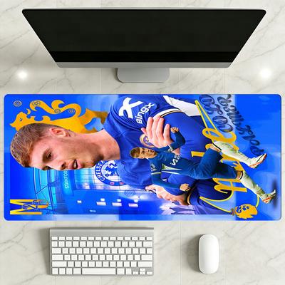 Chelsea Fc Football Player Large Mouse Pad Keyboard Pad Desktop Mouse Pad Non-Slip Rubber Bottom Perfect Gift for Gamers