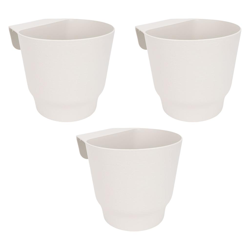 Hanging Flower Pot Efficient Drainage System Fence Hanging Bucket Pot for Balcony Garden Handrail